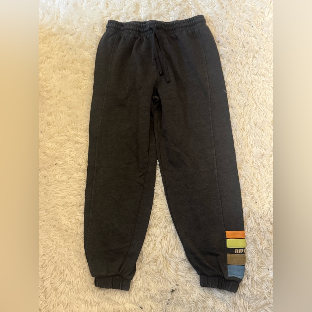 RIPCURL Junior Girls size medium grey Sweatpants with side logo